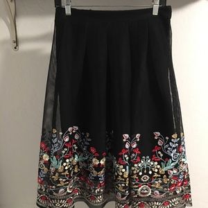 Floral Mesh Skirt